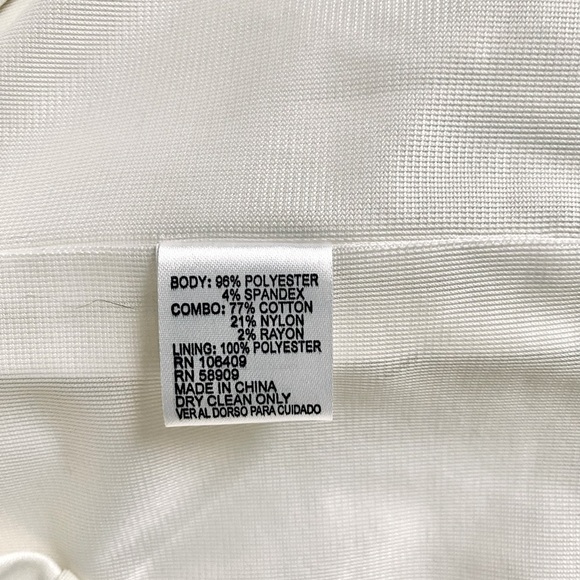 ANTONIO MELANI Elegant White Dress with Lace Detail Office/Formal Dress Size 4 - Picture 8 of 8